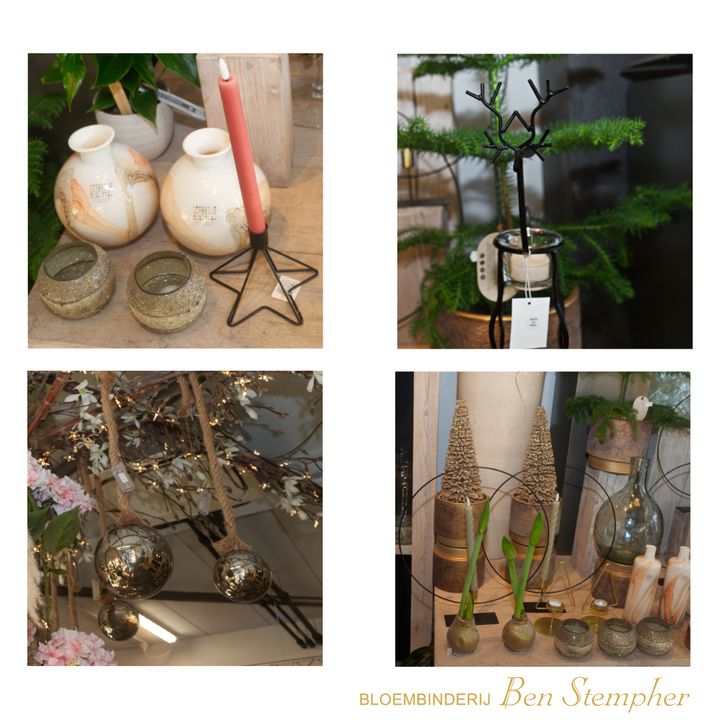 Nu al heel veel keus voor kerst bij Bloembinderij Ben Stempher!